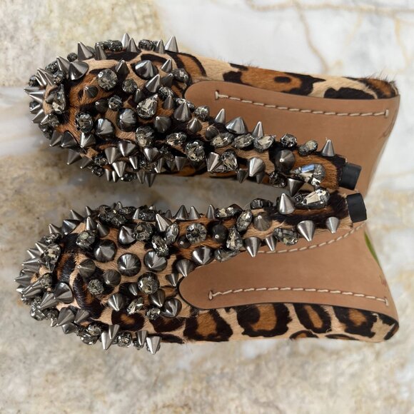 NWT Sam Edelman Lorissa Pony Leopard Spiked Heels - Picture 12 of 14
